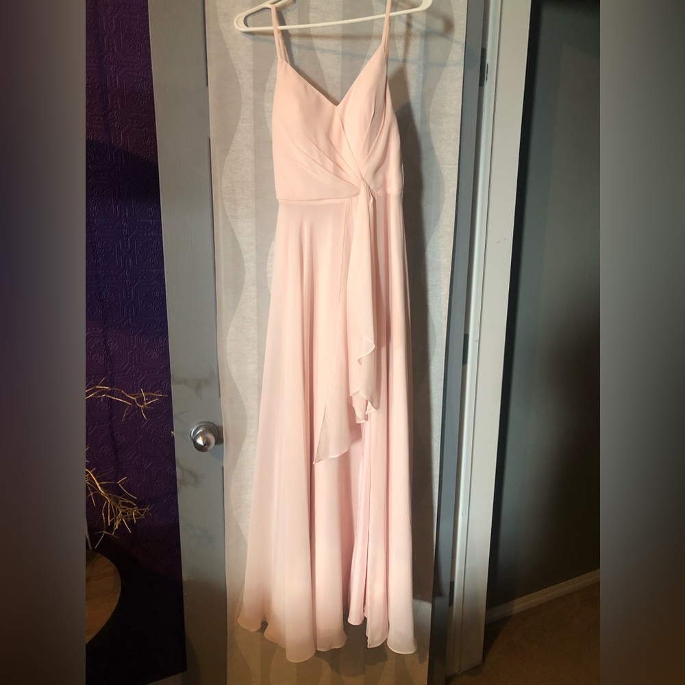 Brand new w/tags; pink flowing dress; perfect for prom or wedding